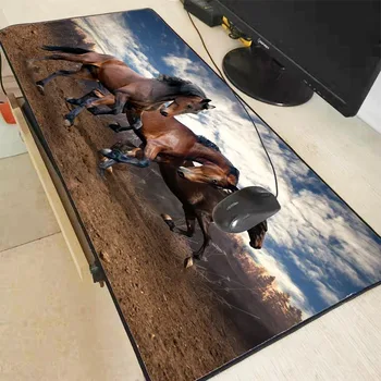 MRG Brown Horse Animal Gaming Large Мишка Gamer Big Computer Mouse Mat Office Desk Mat Keyboard Pad Mause Pad for Game