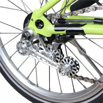 MUQZI сгъваем велосипед веригата ръководство за едно-диск 2/3/6 скорост на задния превключвател на устройството за обтягане на веригата за Brompton вътрешен външен промяна
