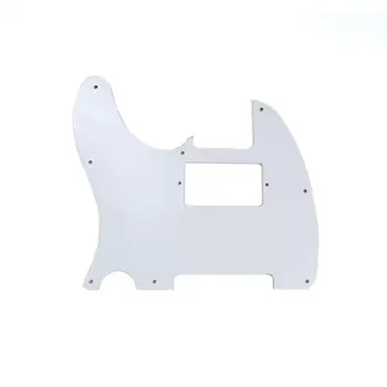Musiclily 8 Hole Guitar Tele Pickguard Humbucker HH for USA/Mexican Made Fender Standard Telecaster Style, 4Ply White Pearl