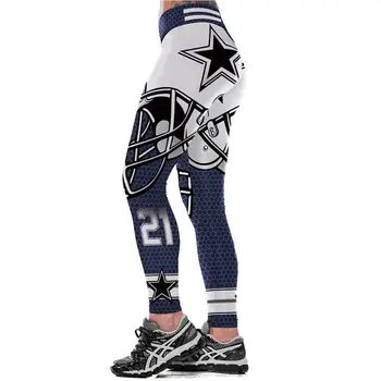 N-olsollo 3D Printed America Footballs Team спортни гамаши Slim High Waist лъскави панталони Jogger Jeggings Runs Fitness Leggins