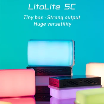 Nanlite litolite 5c Photography Lighting Portable LED Light 2700K-7500K RGB HSI CCT FX Jpeg Video Light Selfie for Camera