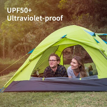 Naturehike P серия къмпинг палатка ultralight 2 3 4 души на открито UPF50 + семейство палатка алуминиеви полюс водоустойчив плаж палатка