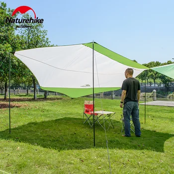 Naturehike къмпинг палатка UPF40 + ултравиолетови доказателство за мулти-човек е голям брезент навес 210T полиестер PU3000mm водоустойчив палатка на сянка