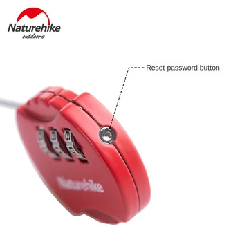 Naturehike мини окачени заключване с парола се изисква фитнес зала раница малка кутия светкавица въженият заключване NH20SJ001