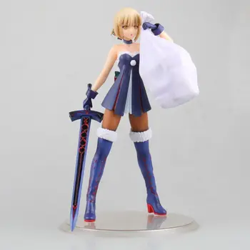 NEW hot 23cm Fate/stay night Saber Arturia Pendragon Коледа installed action figure toys collection Christmas gift