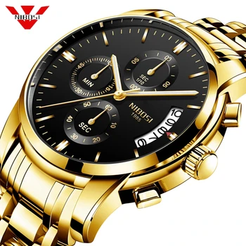NIBOSI мъжки часовник кварцов мъжки часовник най-добрата марка на луксозни бизнес Хронограф Спортни часовници мъжки военни часовник Saat Relogio Masculino