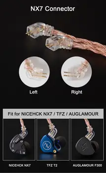NiceHCK C16-3 16-жилен меден кабел с висока чистота 3.5/2.5/4.4 mm Plug connector MMCX / 2Pin / QDC / NX7 за KZCCA TFZ NiceHCK NX7 Pro / DB3
