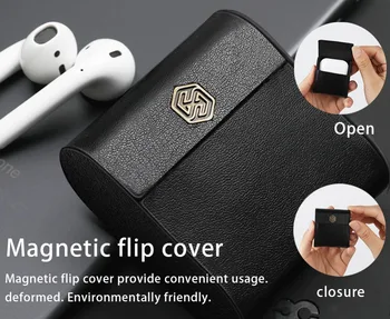 Nillkin Charging Case for Apple Airpods Wireless Luxury QI Wrieless Receiver Bag Capa for AirPods Nilkin Leather Back Cover Case