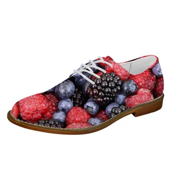 Noisydesigns мъжете oxfords обувки грозде, киви, портокал ягоди плодове печат мъжки ежедневни кожени обувки момчета лъскав бизнес рокля обувки