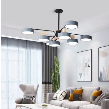 Nordic creative lamp personality Macaron LED полилей модерен минималистичен дом дневна спалня осветление стая