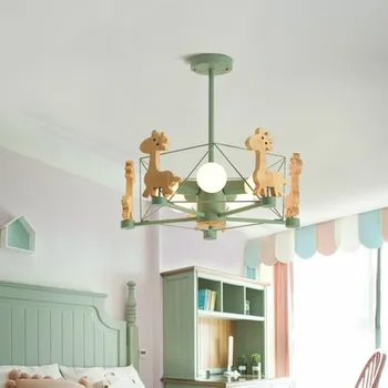 Nordic модерен обикновен жираф полилей момчета момичета спалня, детска стая, лампа творческа личност LED цвета на тавана лампа