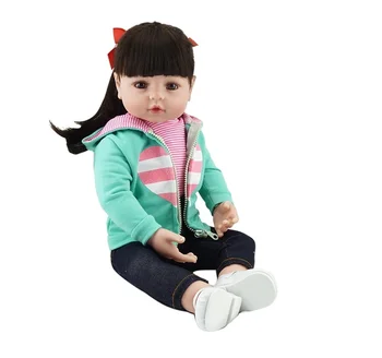 NPK Bebes Reborn кукла 47 см силиконова кукла момиче Reborn Baby Doll играчка с реалистични новородено принцеса Виктория Bonecas Menina за деца