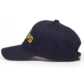 NYPD бродерия бейзболна шапка открит Sun Caps регулируема памук двойка шапката на хип-хоп възстановяване на предишното положение Caps 54-62cm