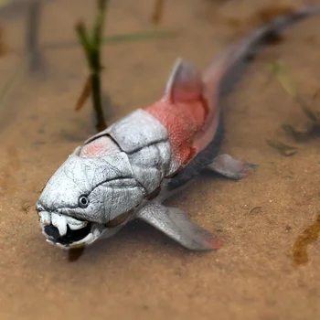 Oenux Доисторическая Живот Dunkleosteus Риба Животни Модел На Морския Живот Dunkleosteus Terrelli Устата Може Да Се Отвори На Фигурки, Играчки За Деца