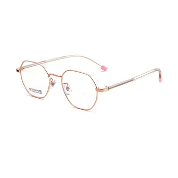 OEYEYEO нов ретро литературен метални рамки за очила мъжка мода многостранни очила дами изискан красив късогледство очила