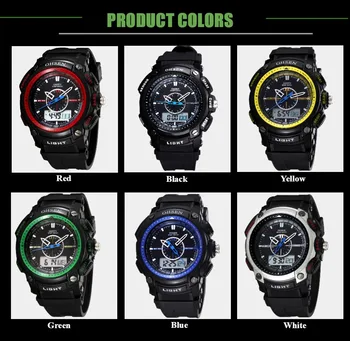 OHSEN Digital Quartz Мъжки Fashion ръчен часовник за мъже на дъвка Сребърен LCD дисплей водоустойчив спортни стръмни подарък часовник relogio masculino