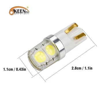OKEEN 2pcs Car Led T10 5050 4SMD 350LM T10 W5W LED Car Clearance Lights led светлини DRL Turn Parking Interior Dome Reading Светлини