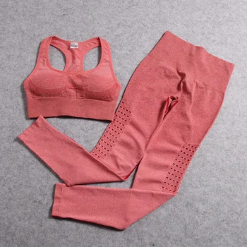 Ombre Seamless Yoga Set Sport Outfit For Woman 2 Piece Gym Clothing Workout Set Women ' s Sports Set Fitness Suit Active Носете
