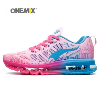 ONEMIX на въздушна възглавница маратонки за жени 90 безплатно тъкане маратонки дишаща мрежа плета спорт спортни обувки, спортни обувки