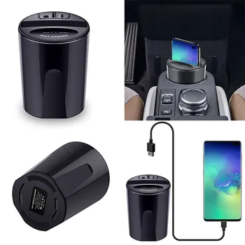 Ouhaobin зарядно 10 W автомобила безжично зарядно устройство Купа за Samsung Galaxy Note10 / Note10 + USB изход бързо зареждане зарядно устройство за Купата