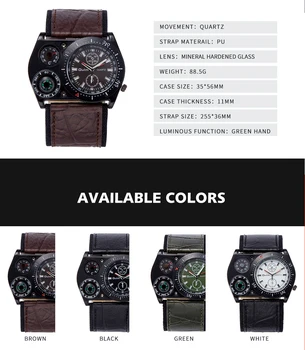 OULM мъжки часовници спортни часовници за мъже Dropshipping 2020 най-продаваните продукти, луксозен, кожена каишка военни ръчни часовници за мъже