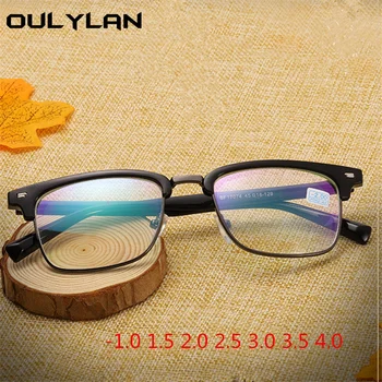 Oulylan Finished Късогледство Glasses Women Men Short Sight Eyeglasses Fashion Студентски късогледство точки стари точки
