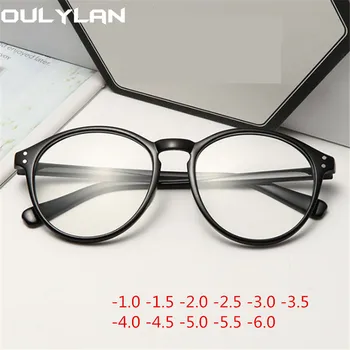 Oulylan кръгли готови очила за късогледство на жените и мъжете недалновидни предписани очила с диоптриями минус 1,5 2,0 3,0 3,5 4,0 5,0