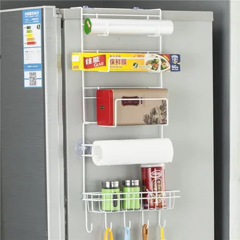 OUNONA хладилник рафтове за съхранение на многослоен хладилник страничната организатор полк багажник домашен висящи рафтове притежателя кухня рафтове за съхранение