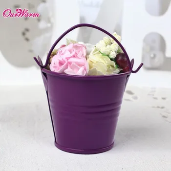 OurWarm 12pcs Mini Metal Bucket Tin Box Candy кофи за сватбени сувенири, подаръци кофи Event Party Supplie Valentine ' s Day