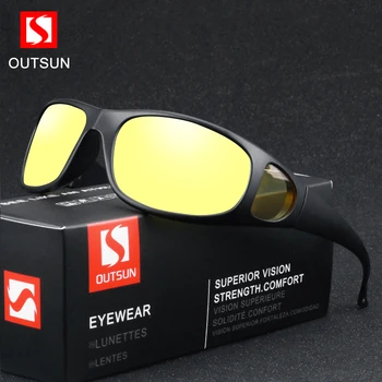 OUTSUN Plus Case риболовни мъжки слънчеви очила polarized със странично стъкло лещи Нощно шофиране очила за мъже жени туризъм бягане Голф