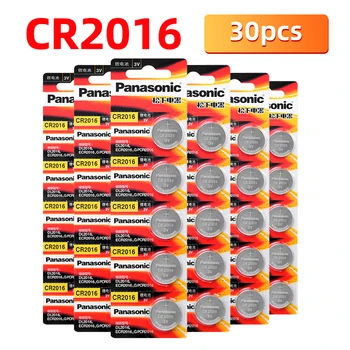 PANASONIC 30 бр. / лот cr2016 BR2016 DL2016 LM2016 KCR2016 ECR2016 бутон батерия 3V монета литиеви led диктофон
