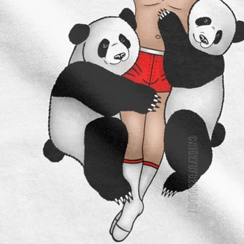 Panda Любовник Vintage T Shirt Men Gay Bear Pride Grrr LGBT Gaycomics мъжка тениска върховете плюс размера на основните тениски памук О-образно деколте ризи