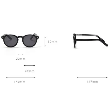 Peekaboo tr90 кръгли рамки на очила за жени uv400 летни прозрачни мъжки слънчеви очила polarized кафяви корейски стил 2021