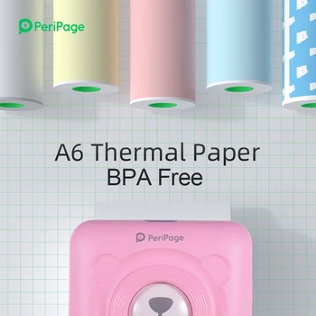 PeriPage Officical Thermal Paper Notes, стикер, Мечка етикет, бял етикет, фотохартия BPA Free keep 3-10 години