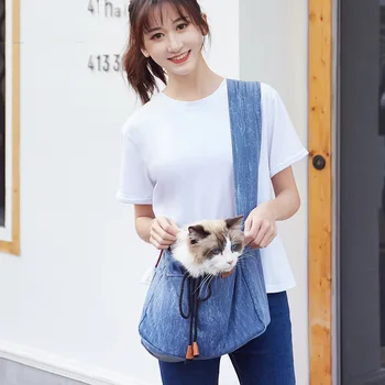 Pet Carrier Aslant Bag Dog Sling Bag полиестер Pet Carrier за външно туризъм, къмпинг пазаруване
