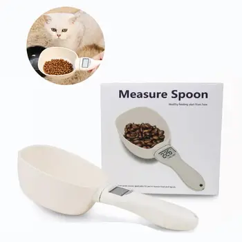 Pet Food Scale Cup For Cat Dog Feeding Bowl Кухня Scale Лъжица Measuring Scoop Cup Portable With Led Display пет лъжица