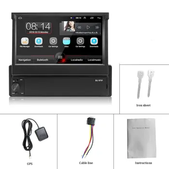 Podofo 1 din Car Radio Android 8.1 универсален разтегателен GPS FM Радио кола стерео DVR USB 1080P мултимедиен плеър, Поддръжка на камерата