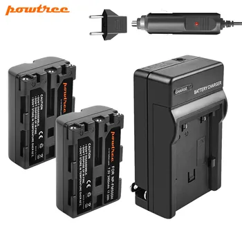 Powtree 2400mAh NP-FM500H NP FM500H Camera Battery + смяна на зарядно устройство за Sony магистрала a57 A58 а a65 A77 A99 A550 A560 A580