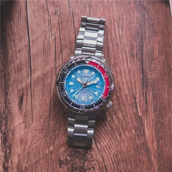 Proxima Luxury Brand Sbbn031 мъжки автоматичен часовник NH35 син въртящ се циферблат Сапфир мъжки механични дайверские ръчен часовник 300M СС каишка