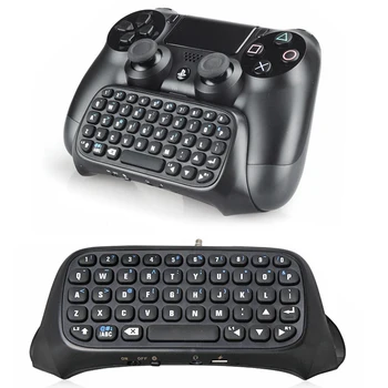 PS4 Slim/Pro Mini Bluetooth безжична клавиатура, джойстик чат-панел за Sony Playstation 4 Slim/Pro Controller