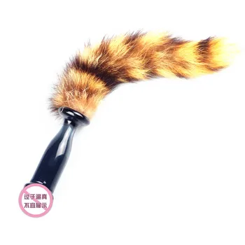 Pyrex glass анален butt plug with animal fox tail adult game секси costume masturbation bead dildo sex toy for couple women gay men