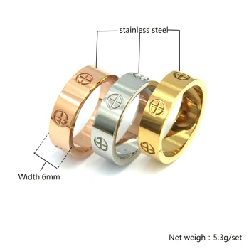 PZ неръждаема стомана с високо качество на жените и мъжете бижута любов пръстени луксозни сватбени бижута двойка влюбени пръстени