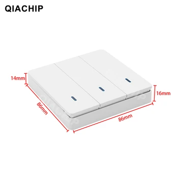 QIACHIP Sasha smart Life App Light Switch Wifi+RF Wireless Remote Control Switch 1 2 3 gang Wall Panel button Receiver led Lamp