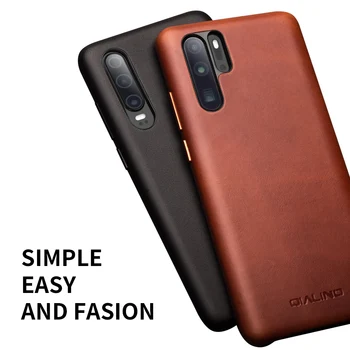 QIALINO естествена кожена чанта калъф за телефон Huawei P30 Fashion Luxury ультратонкая делото за Huawei P30 Pro for 6.1/6.47 инча