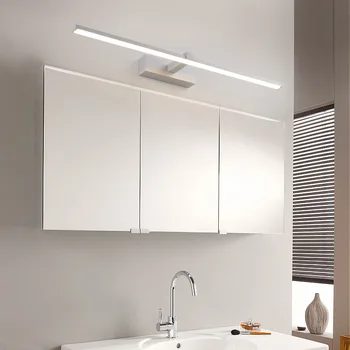 QLTEG Modern, LED Mirror Светлини long Black/White 0.4-1.2 M Anti-fog LED Bathroom светлини тоалетка/тоалетна/огледало за баня лампа