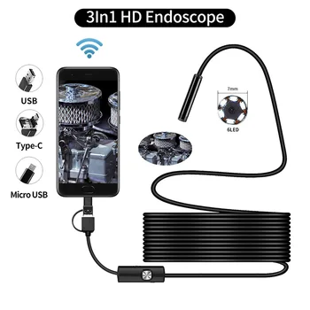 QZT Micro USB ендоскопска камера, WIFI бороскоп инспектиращата камера водоустойчива WIFI Mini Endoscope Камера за IPhone Android телефон