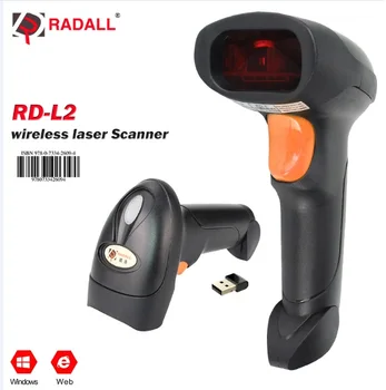 RADALL RD-L2 Bluetooth Безжичен лазерен баркод скенер ръчен преносим четец на баркод поддръжка на Win/Mac POS опис