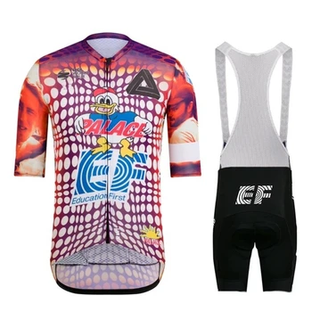 Raphaful EF мъжки вело тениски с къс ръкав и панталони с пластрон Maillot Ciclismo Hombre МТБ cycleing road bike set pro cycling team