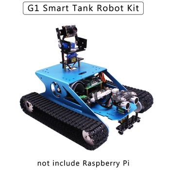 Raspberry Pi G1 Smart Tank Robot Комплект с WiFi-камера САМ Проследяване Obstacle Avoidance Car за Raspberry Pi Model 4B / 3Б+