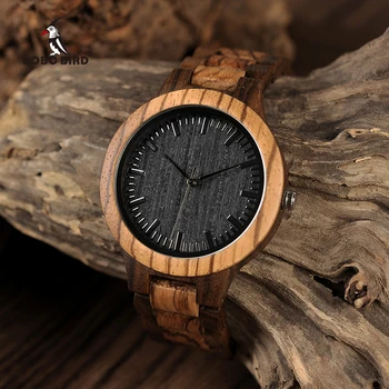Relogio masculino BOBO BIRD дървени мъжки часовник Zabra дървени часовници Кварцови часовници за мъже часовник в кутия за подарък вземе капка